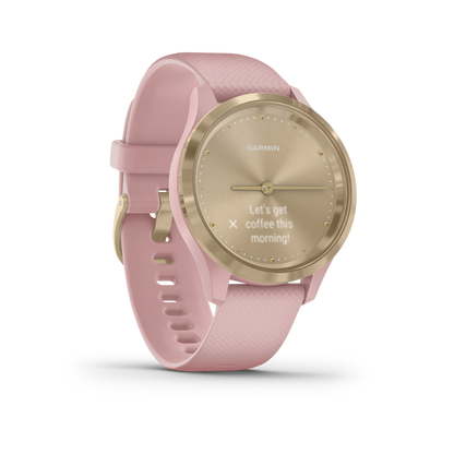 Garmin Vívomove 3S, or clair avec bracelet rose poudré, montre connectée GPS (reconditionnée certifiée Garmin)