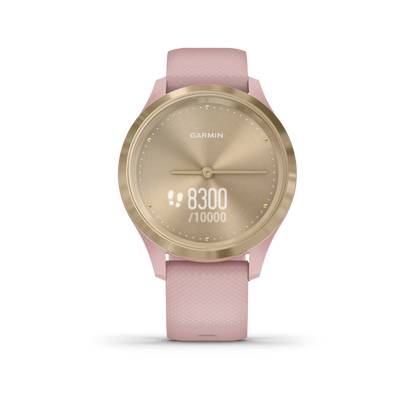 Garmin Vívomove 3S, or clair avec bracelet rose poudré, montre connectée GPS (reconditionnée certifiée Garmin)