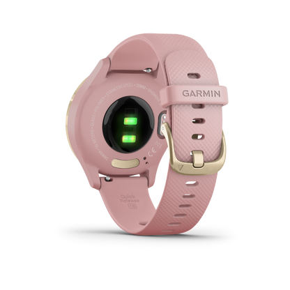 Garmin Vívomove 3S, or clair avec bracelet rose poudré, montre connectée GPS (reconditionnée certifiée Garmin)