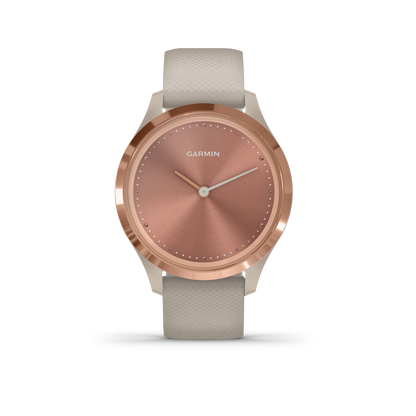 Garmin Vívomove 3S, or rose avec bracelet sable clair, montre connectée GPS (reconditionnée certifiée Garmin)