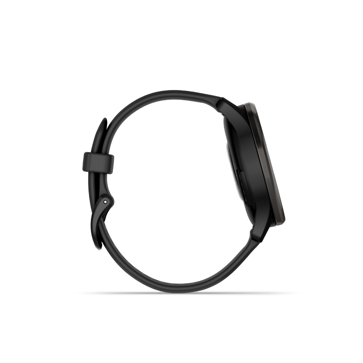 Garmin vivomove Trend Slate Lunette en acier inoxydable avec boîtier noir et bracelet en silicone (010-02665-00)